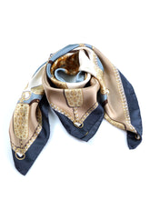 Foulard fantasia in grigio in pura seta stampata BERENIKE